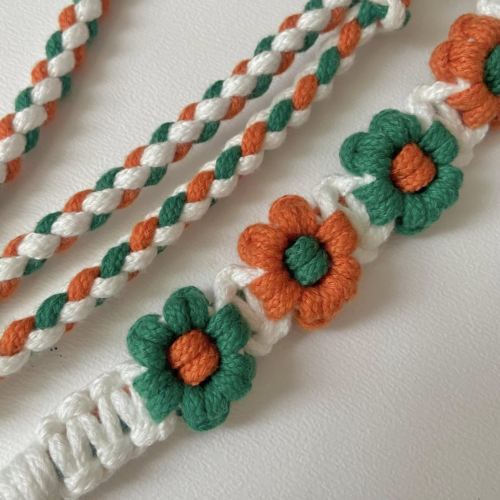 [Tặng thẻ cài ĐT] Dây đeo hoa đa năng thẻ văn phòng máy ảnh điều chỉnh độ dài Macrame handmade B Bee