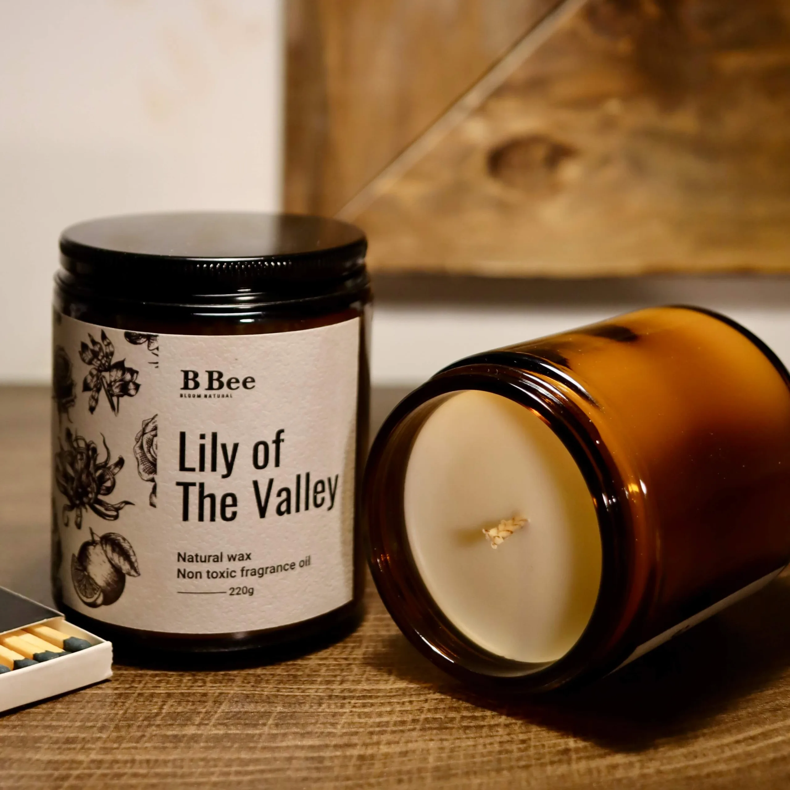 Lily of the Valley - Nến Thơm Lành Tính Từ Sáp Tự Nhiên Hương Hoa Ấm Áp, Thư Giãn B Bee Candle