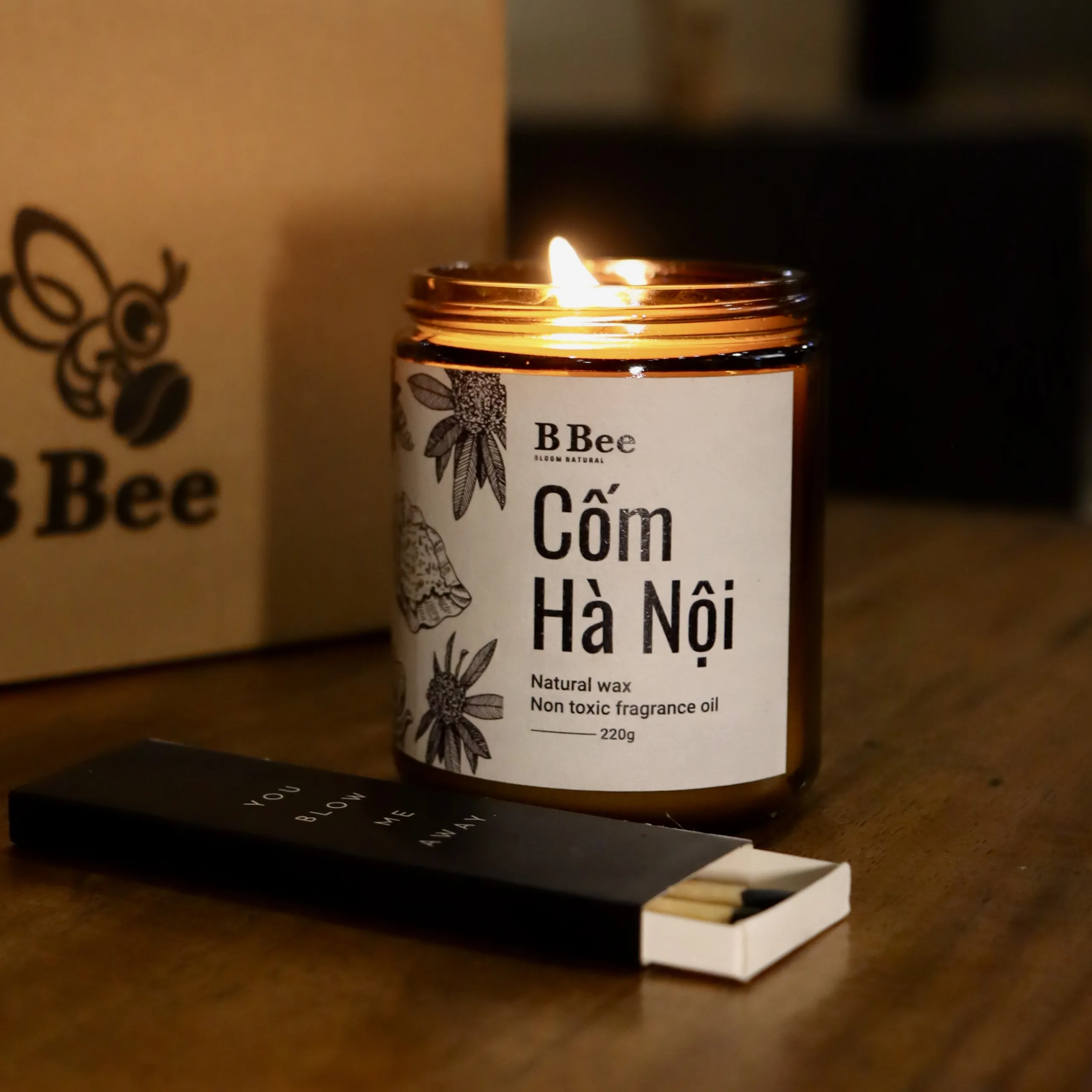 Cốm Hà Nội - Nến Thơm Lành Tính Từ Sáp Tự Nhiên Hương Thơm Ngát, Ngọt Ngào B Bee Candle